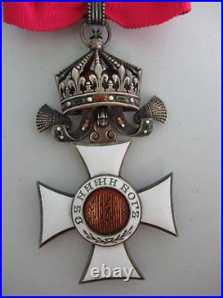 Bulgaria Kingdom St. Alexander Order Grand Officer Set Marked By Rothe. Ef! Rr