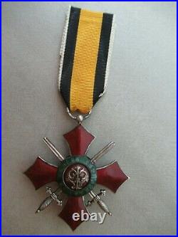 Bulgaria Order Of Military Merit Knight Grade Without Crown. Rare. Vf+