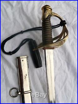 CLEAN ANTIQUE FRENCH SWORD INFANTRY OFFICER's SABRE EARLY 1900's epee