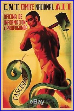 CNT Comite Nacional AIT 1930s Spanish Civil War Poster 24x36