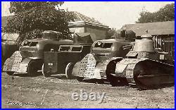 CZECH ARMORED VEHICLES INCLUDING the RENAULT FT TANK c1927 PHOTO POSTCARD RPPC