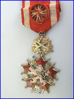 CZECH REPUBLIC ORDER OF THE WHITE LION, MILITARY, swords 4th class, 1930s, SUPERB