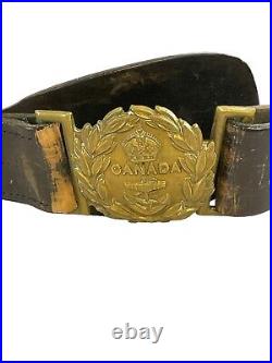 Canadian Navy RCN Leather Belt and Buckle