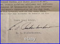 Captain Eddie Rickenbacker Letter-EARLY 1925-MEDAL OF HONOR RECIPIENT