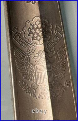 Carl Eickhorn Early Military Officer Sword 1921-1933 USA EAGLE Engraved