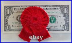 Ceremonial Moire Red Rosette for the Republican Orders of the RSFSR GSFICH 1920