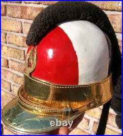 Chaco War Paraguayan Army Cavalry Aca Caraya Regiment Leather Tricolour Helmet