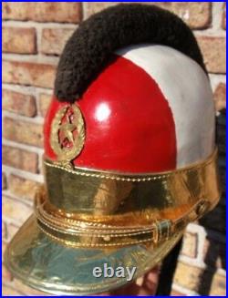 Chaco War Paraguayan Army Cavalry Aca Caraya Regiment Leather Tricolour Helmet