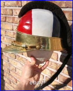 Chaco War Paraguayan Army Cavalry Aca Caraya Regiment Leather Tricolour Helmet