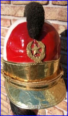 Chaco War Paraguayan Army Cavalry Aca Caraya Regiment Leather Tricolour Helmet