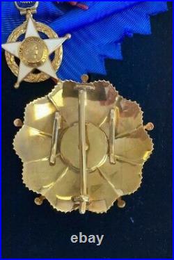 Chile Chilean Republic Medal Order Of Merit Grand Cross Breast Star, Sash