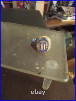 Citizens Military Training Camp Gold Plated Brass Ring Circa 1930 Good Enamel