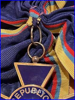 Colombia, Republic, Order Of Boyaca, Grand Cross Sash Badge 56mm Silver Gilt Enamel