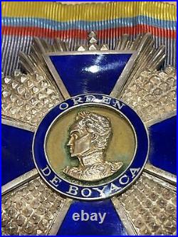 Colombia, Republic, Order Of Boyaca, Grand Cross Star By Fisch, Bogota 76mm
