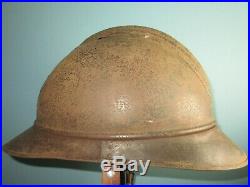Compl 1920's Belgian M15 greenish helmet casque Stahlhelm casco elmo kask m