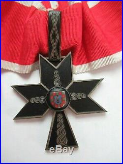 Croatia Order Of The Iron Trefoil 1st Class Neck Badge. Original! Rare
