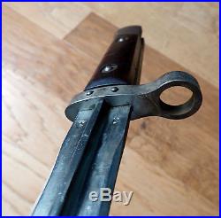 Cruciform Spike Bayonet Marked with Hungarian Coat of Arms and Scabbard