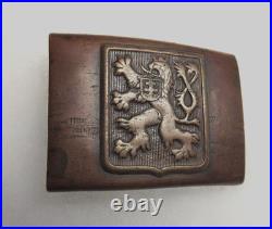 Czechoslovak Marked (mss) Army Belt Buckle Vintage Pre-ww2 Original
