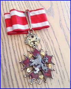 Czechoslovak Order of the White Lion. Commander's neck Badge. Czech Republic