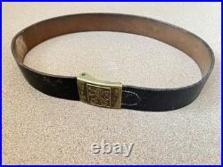 Czechoslovakia Army Leather Belt CS Lion Buckle