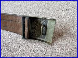 Czechoslovakia Army Leather Belt CS Lion Buckle