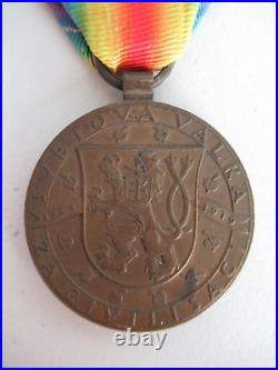 Czechoslovakia Wwi Victory Medal By O. Spaniel. Original Issue! Rare