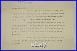 Dec. 1933 Typed & Signed Letter Chief of Staff Douglas MacArthur War Department