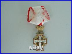 Denmark Dannebrog Order Officer Grade Miniature. Made In Gold. Rare