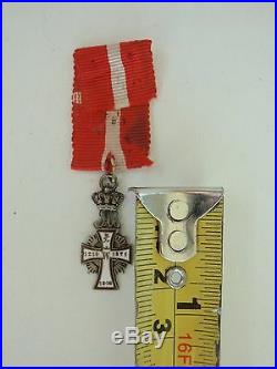 Denmark Order Of Dannebrog Miniature, Silver. Rare! Vf+