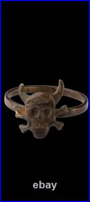 Devil Satan Evil Lucifer Mephistopheles Horns Ring Viking WW1 Era Soldiers AMULE