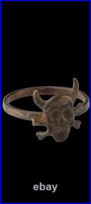 Devil Satan Evil Lucifer Mephistopheles Horns Ring Viking WW1 Era Soldiers AMULE