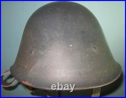 Dutch M38 MILSCO KNIL helmet reuse Rijkspolitie Stahlhelm casque casco WW2 2GM