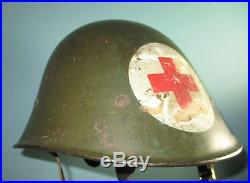 Dutch M38 medics navy helmet casque Stahlhelm casco elmo ivere xx