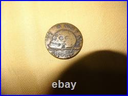 Early gruesome Italian fascist medal copper Mussolini