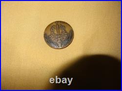 Early gruesome Italian fascist medal copper Mussolini