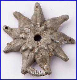 Edelweiss Flower 1st Mountain Div. Hat badge Cocarde WWII set Military Pin Glass