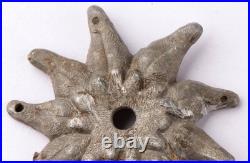 Edelweiss Flower 1st Mountain Div. Hat badge Cocarde WWII set Military Pin Glass