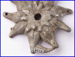 Edelweiss Flower 1st Mountain Div. Hat badge Cocarde WWII set Military Pin Glass