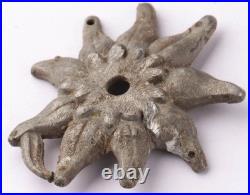 Edelweiss Flower 1st Mountain Div. Hat badge Cocarde WWII set Military Pin Glass