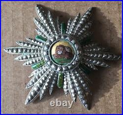 Empire of Iran Persia Imperial Order of Lion and Sun Breast Badge Medal Nichan