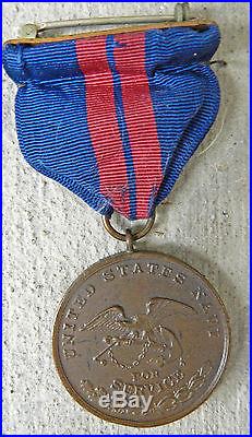 Engraved 1919-20 Haitian Campaign Medal Navy Pharmacist's Mate 1st Marine Brig