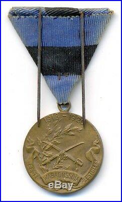 Estonia Estonian Independence Liberation War 1918-1920 Bronze Medal with Ribbon