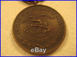 Excellent Condition USMC 1919-1920 Haitian Campaign Medal, Plain Number 707, NR