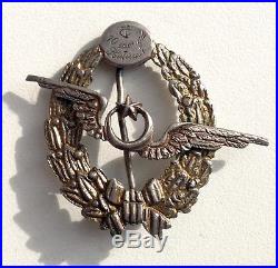 Extremely Rare Turkey Turkish Republic Pilot Badge with a Certificate
