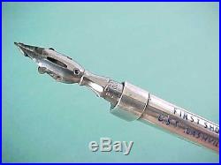 Extremely Rare U. S. Naval Sterling Silver Fountain Pen off the U. S. S Nashville