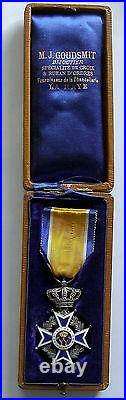 F343 NETHERLANDS Order of ORANIEN-NASSAU Knight silver enameled with case