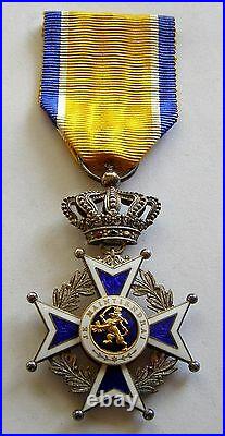 F343 NETHERLANDS Order of ORANIEN-NASSAU Knight silver enameled with case