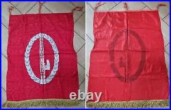 FASCISMO MVSN PNF STENDARDO BANDIERA FLAG BANNER 140x90 RED SILK PAINTED FASCIO