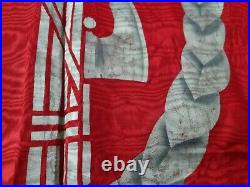 FASCISMO MVSN PNF STENDARDO BANDIERA FLAG BANNER 140x90 RED SILK PAINTED FASCIO