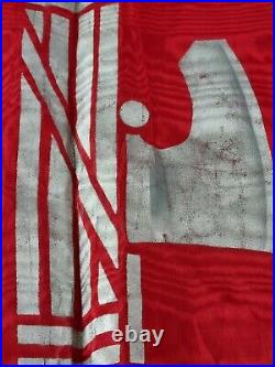 FASCISMO MVSN PNF STENDARDO BANDIERA FLAG BANNER 140x90 RED SILK PAINTED FASCIO